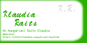 klaudia raits business card